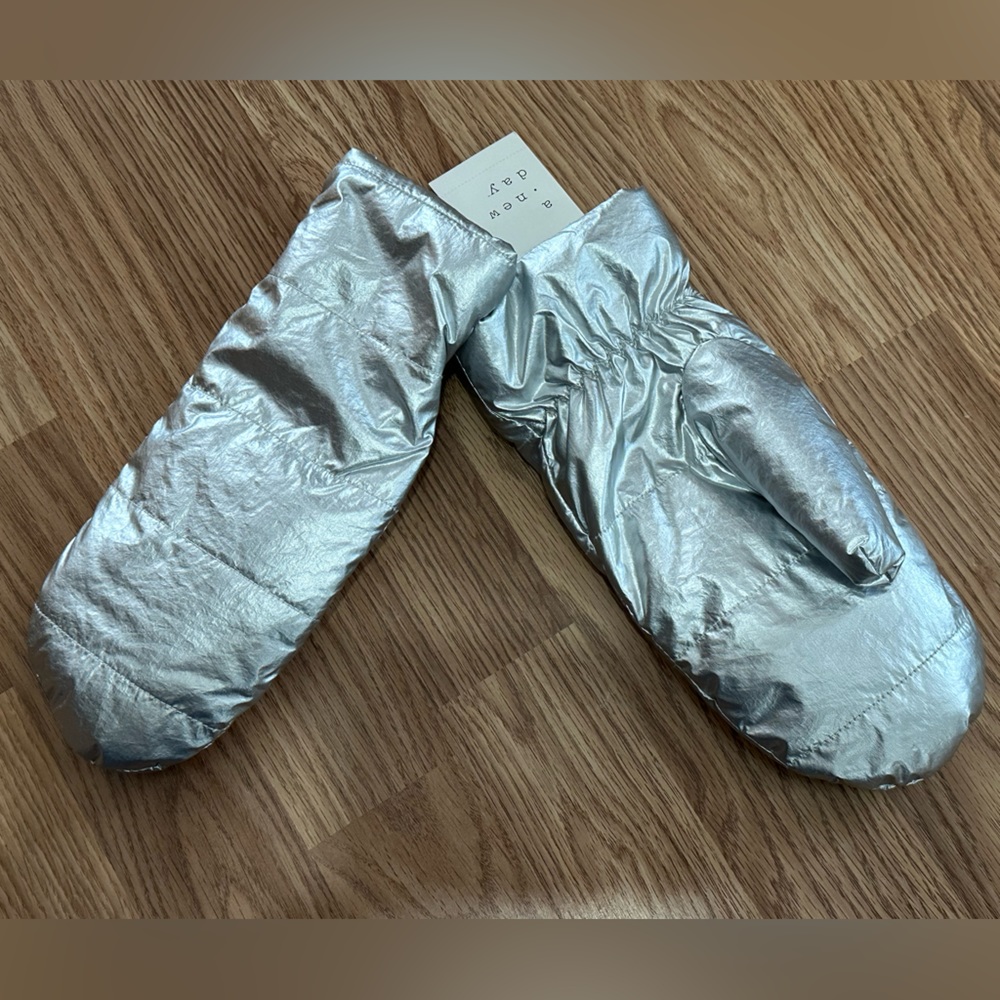 NWT Women’s A New Day Silver Mittens